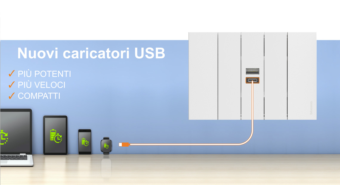 Nuovi caricatori USB