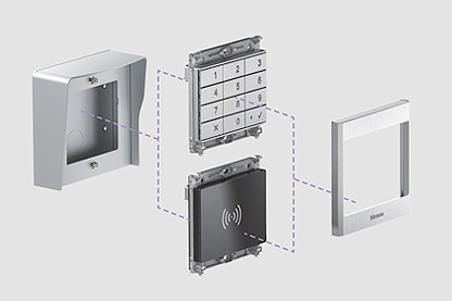 Installazione da parete stand-alone dei moduli accessori